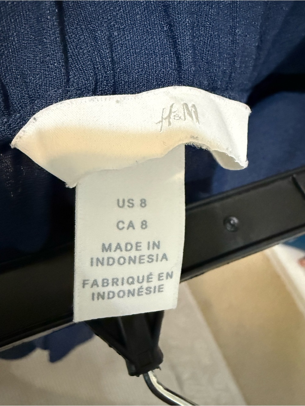 H&M Navy Wide-Leg Cropped Pants - Picture 6 of 7